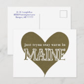 Warm blijven in Maine Briefkaart (Voorkant / Achterkant)