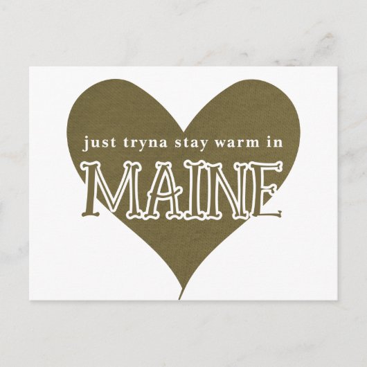 Warm blijven in Maine Briefkaart (Voorkant)