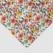 Warm Bloemenweefsel Tissuepapier (Detail)