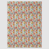Warm Bloemenweefsel Tissuepapier (Voorkant)