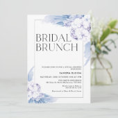 Warm Blue Boho Pampas Grass Lijst Vrijgezellenfees Kaart (Staand voorkant)