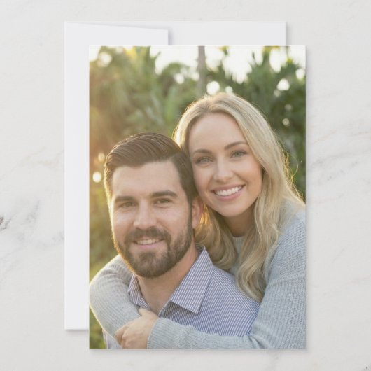 Warm Blue Gray Photo Kaart (Voorkant)