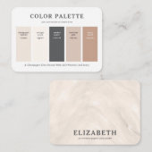 Warm Blush & Champagne Wedding Color Palette Card Informatiekaartje (Voorkant / Achterkant)