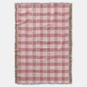 Warm Blush Checkerboard Pattern Soft Pink & Terrac Deken (Voorkant Verticaal)