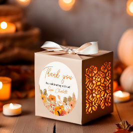 Warm Boho Kleine pompoen herfst baby shower Ronde Sticker