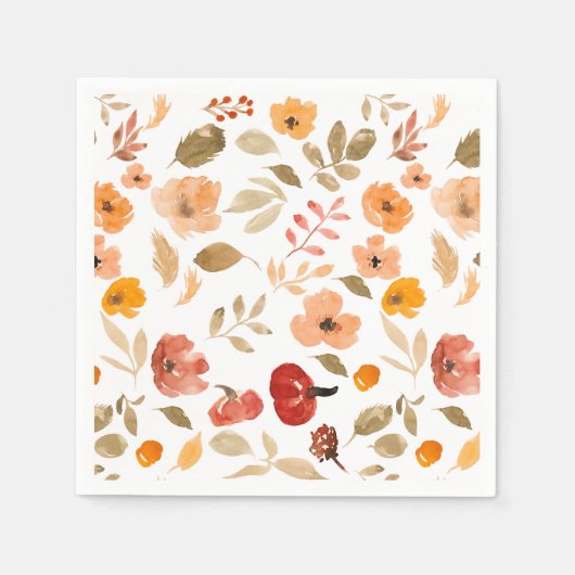 Warm Boho Kleine pompoen herfst baby shower Servet (Voorkant)