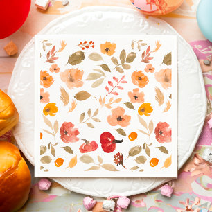 Warm Boho Kleine pompoen herfst baby shower Servet