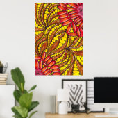Warm Boho Organisch Abstract Maximalistisch Poster (Thuiskantoor)