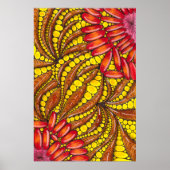 Warm Boho Organisch Abstract Maximalistisch Poster (Voorkant)