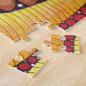 Warm Boho Terracotta Organisch Golfpatroon Legpuzzel (Zijkant)