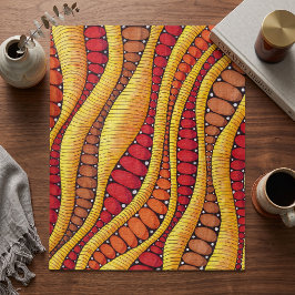 Warm Boho Terracotta Organisch Golfpatroon Legpuzzel