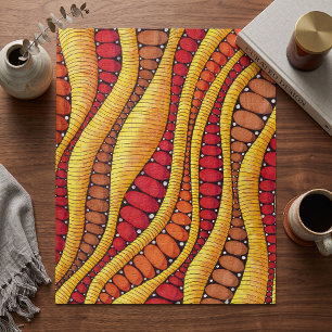 Warm Boho Terracotta Organisch Golfpatroon Legpuzzel