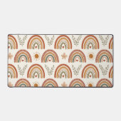 Warm Boho Waterverf Regenboog Bureaumat (Voorkant)