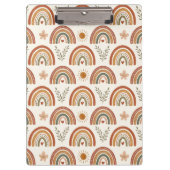 Warm Boho Waterverf Regenboog Klembord (Voorkant)