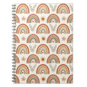 Warm Boho Waterverf Regenboog Notitieboek (Voorkant)