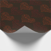 Warm Brown Hearts Valentijn Cadeaupapier (Hoek)