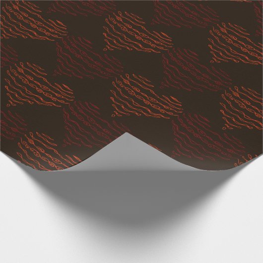 Warm Brown Hearts Valentijn Cadeaupapier (Hoek)