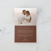 Warm Bruin 2 Foto Prettig getrouwd Kerstmis Bedankkaart (Binnen)