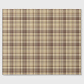 Warm bruin betegeld omslagpapier cadeaupapier (Vlak)