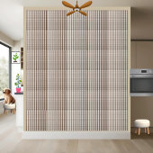 Warm bruin en helder wit geruit Tegel patroon Tegeltje