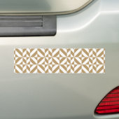 Warm bruin geometrisch decosubepatroon bumpersticker (Op auto)