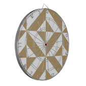 Warm bruin geometrisch decosubepatroon dartbord (Voorkant Links)