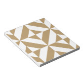 Warm bruin geometrisch decosubepatroon notitieblok (Schuin)