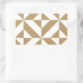 Warm bruin geometrisch decosubepatroon rechthoekige sticker (Tas)