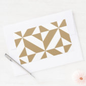 Warm bruin geometrisch decosubepatroon rechthoekige sticker (Envelop)