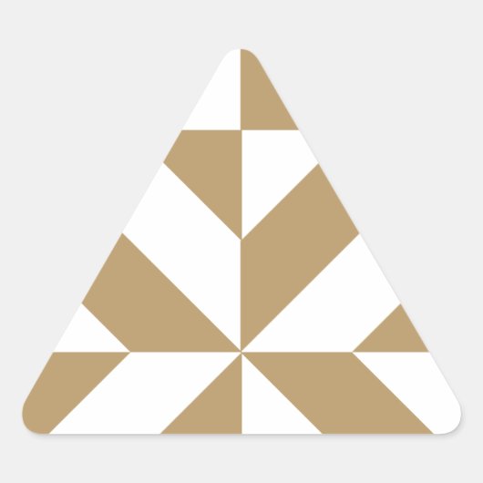 Warm bruin geometrisch decosubepatroon sticker (Voorkant)