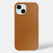 Warm bruin lederen getextureerde telefoonhoes Case-Mate iPhone case (Achterkant)