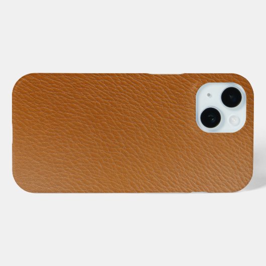 Warm bruin lederen getextureerde telefoonhoes Case-Mate iPhone case (Achterkant (horizontaal))