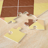 Warm Bruin Roze Argyle Patroon Legpuzzel (Zijkant)