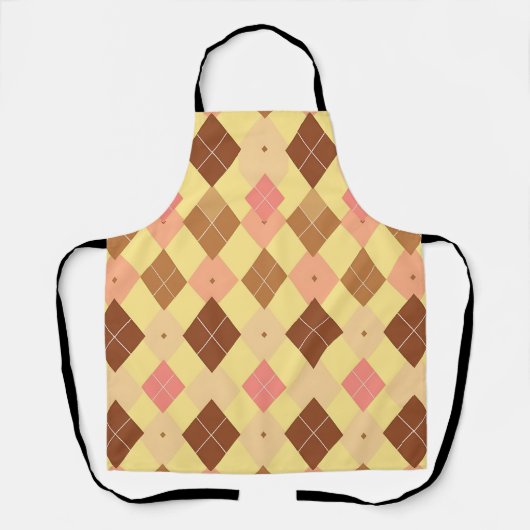 Warm Bruin Roze Argyle Patroon Schort (Voorkant)