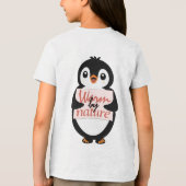 Warm by nature: Adorable Penguin with Playful Text Tri-Blend Shirt (Achterkant)