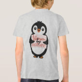 Warm by nature: Adorable Penguin with Playful Text Tri-Blend Shirt (Achterkant)