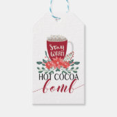Warm cadeautje voor kerstcadeautjes voor cacao Bom Cadeaulabel (Voorkant)