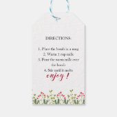 Warm cadeautje voor kerstcadeautjes voor cacao Bom Cadeaulabel (Achterkant)