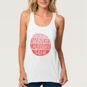 Warm California Sun Typografie Tanktop (Voorkant)