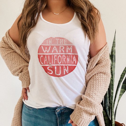 Warm California Sun Typografie Tanktop