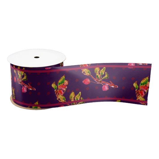 Warm Cherry Splendor Satin Satijnen Lint (Spoel)