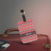Warm Chevron Bagagelabel