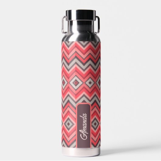 Warm Chevron Waterfles (Voorkant)