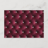 Warm Chic Deep Bourgondië Red Velvet Wedding RSVP Informatiekaartje (Achterkant)