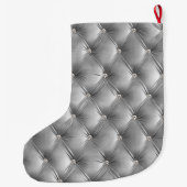 Warm Chic Grey Faux Velvet Grote Kerstsok (Achterkant)