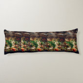 Warm Chicken Soup Steam Art – Rustic Home Cooking  Lichaamskussen (Achterkant)