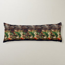 Warm Chicken Soup Steam Art – Rustic Home Cooking  Lichaamskussen