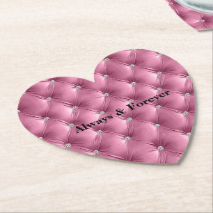 Warm chique zacht roze namaak fluweel kartonnen onderzetters