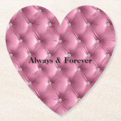 Warm chique zacht roze namaak fluweel kartonnen onderzetters (Voorkant)