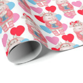 Warm chocolade- en hartenpapier cadeaupapier (Rol Hoek)